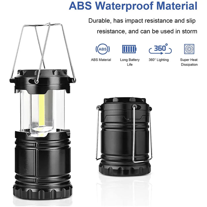 Camping Lanterns Battery Operated Collapsible Portable Lamps Outdoor Camping Light for Hiking Garden Hurricane Emergency Outages