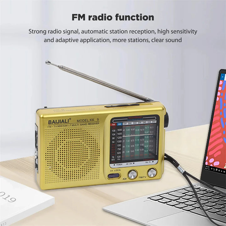 KK9 Weather Radio SW AM FM Portable Radio Battery Operated Longest Lasting Radio For Emergency Hurricane Running Walking Home