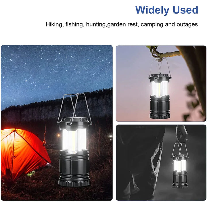 Camping Lanterns Battery Operated Collapsible Portable Lamps Outdoor Camping Light for Hiking Garden Hurricane Emergency Outages