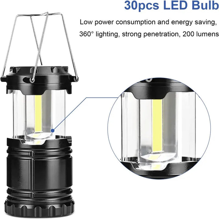 Camping Lanterns Battery Operated Collapsible Portable Lamps Outdoor Camping Light for Hiking Garden Hurricane Emergency Outages