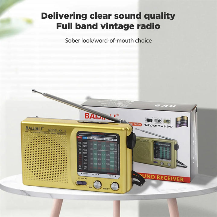 KK9 Weather Radio SW AM FM Portable Radio Battery Operated Longest Lasting Radio For Emergency Hurricane Running Walking Home